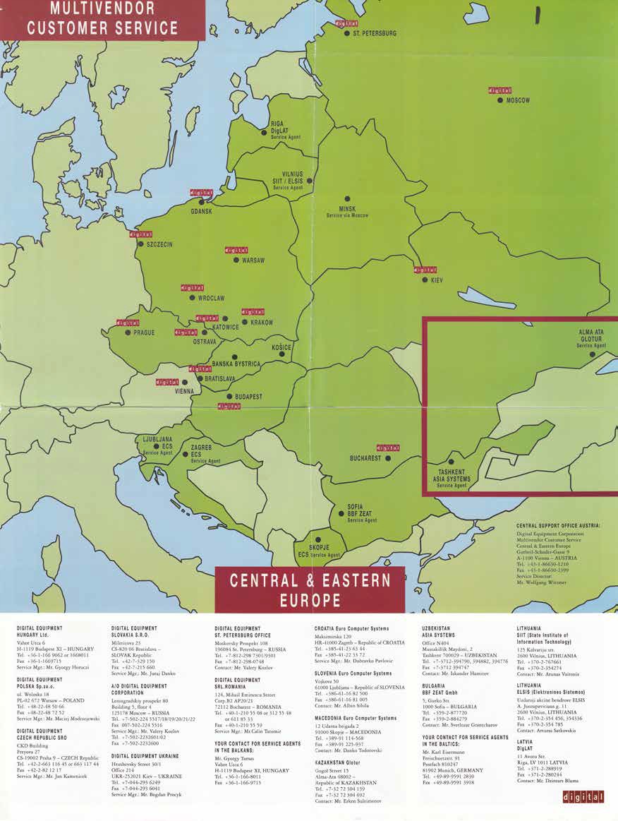 Central & Eastern Europe Map