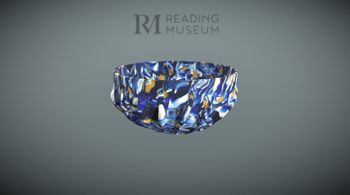 multicoloured glass bowl