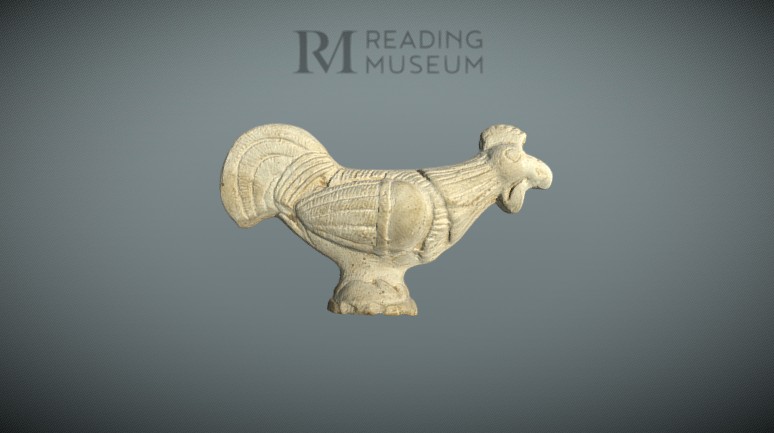 pipeclay cockerel figure