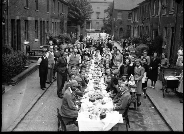 VE Day party at Eldon Road, Reading