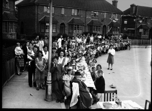 VE Day party at Torrington Road, Reading