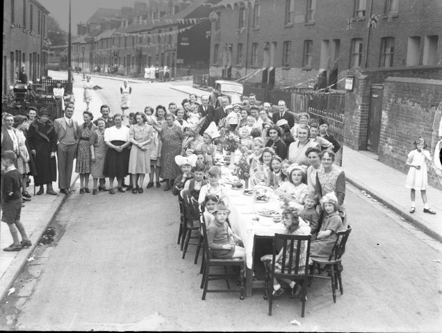 VE Day party at Wolseley Road, Coley