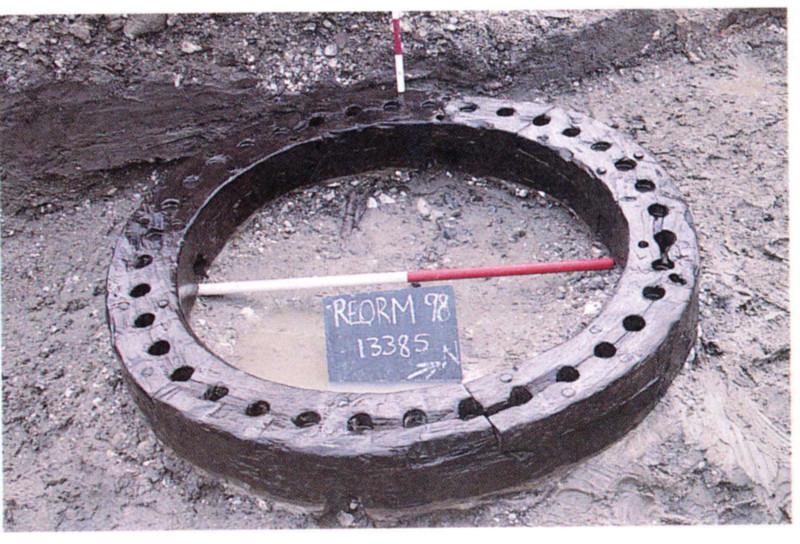 St Giles Mill pit wheel being excavated by Oxford Archaeology