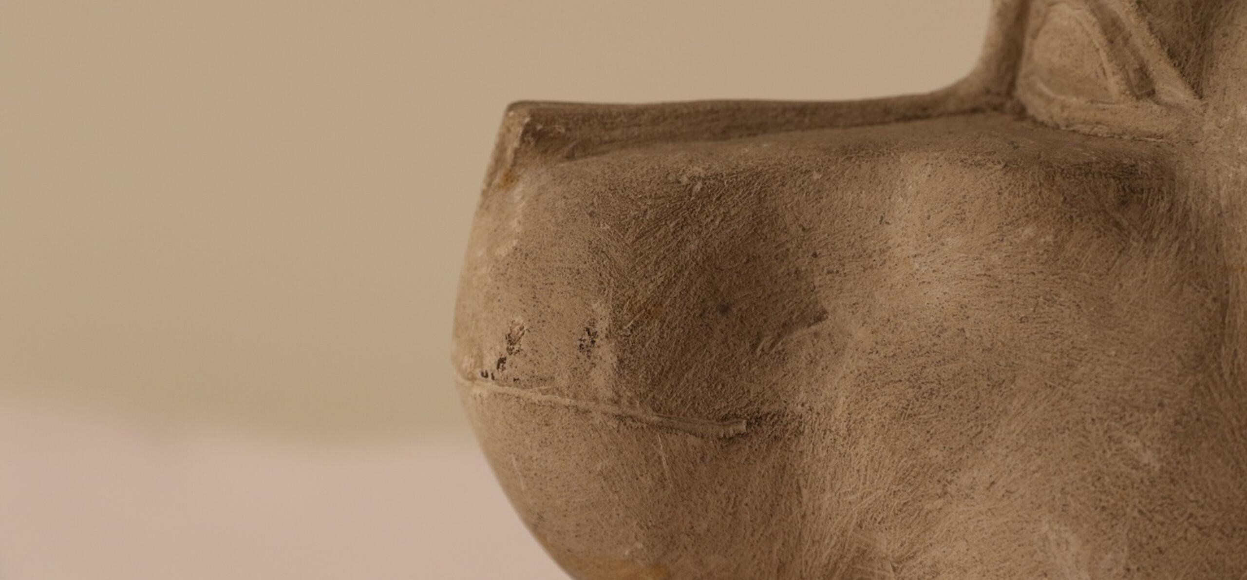 baboon headed canopic jar lid (Reading Museum)