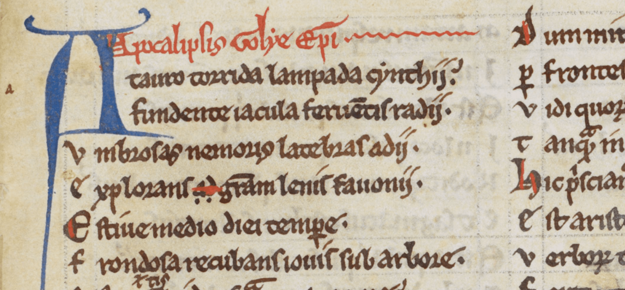 Hero image showing pen flourishing in a manuscript Folio 75r