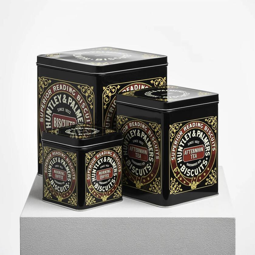 Huntley and Palmers branded tins
