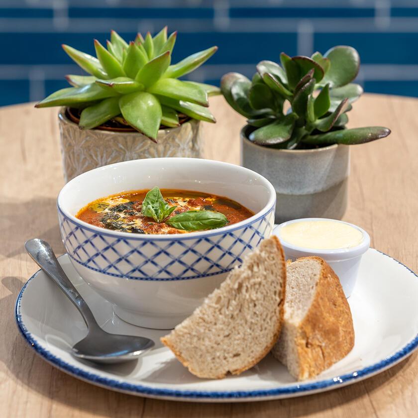 soup at the cafe