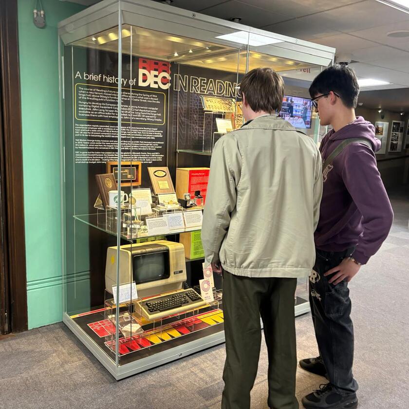 Visitors enjoy the display