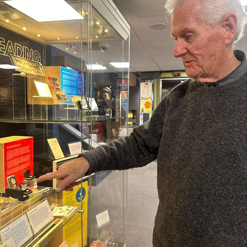 Visitors enjoy the display