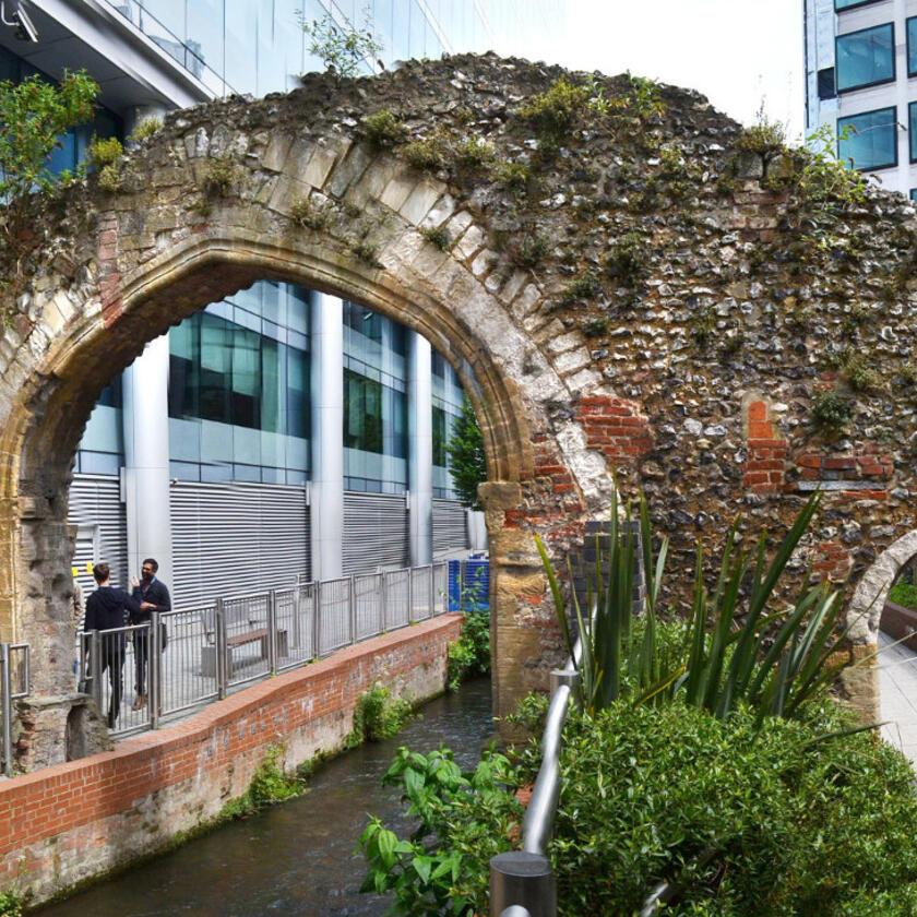Reading Abbey mill arch ruin