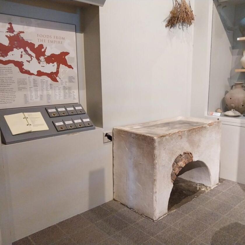 The mock-up oven in the Homes and People section of the Silchester Gallery. 