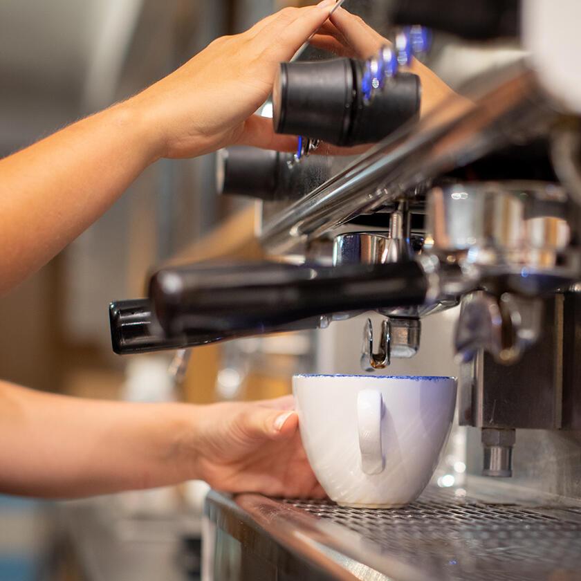 coffee machine at the cafe