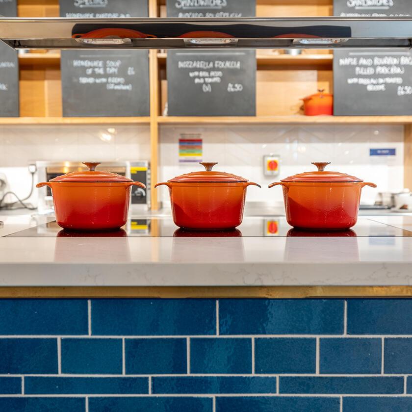 hot food servery at the cafe