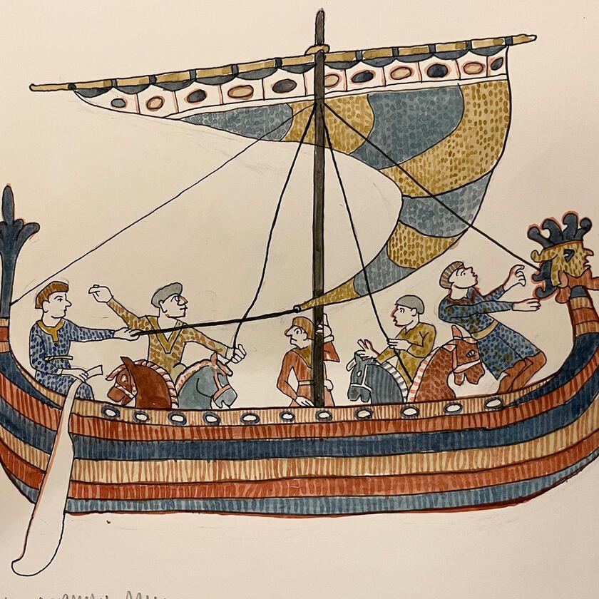 Illustration from book: sailing ship