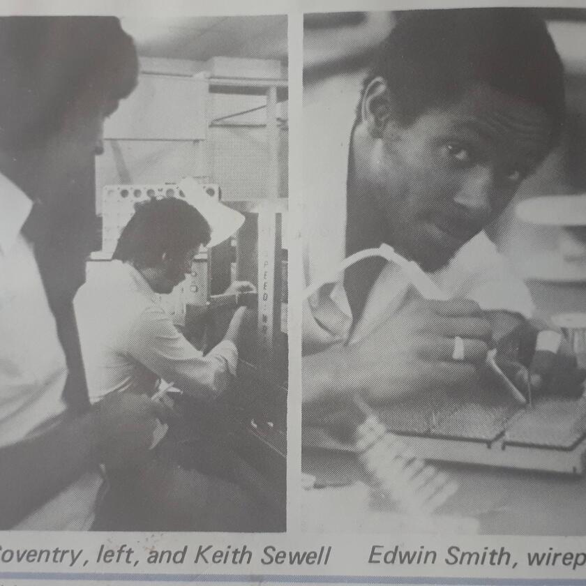 DEC employees Phil Coventry, Keith Sewell and Edwin Smith